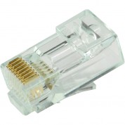 Simply45 Cat 6 Stp Shielded External Ground Rj45 Standard Modular Plug With Bar45 (50-piece Jar)