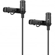 Saramonic Lavmicro+dc2m Dual Omnidirectional Lavalier Microphone With Monitoring For Ios, Android & Computer