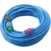 Century Wire And Cable 12/3 Awg Sjtw Pro Lock Extension Cord With Cgm (blue, 100')