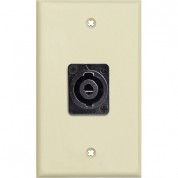 My Custom Shop 4-pole Male Speakon Wall Plate (ivory Lexan)