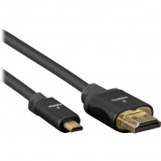 Pearstone Hdd-203 High-speed Micro-hdmi To Hdmi Cable With Ethernet (3')