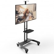 Kanto Living Rolling Tv Cart With Height Adjustment For 37 To 65