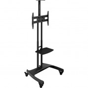 Kanto Living Rolling Tv Cart With Height Adjustment For 37 To 65