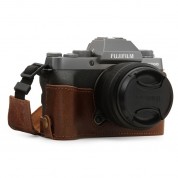 Megagear Ever Ready Top Grain Leather Half Case For Fujifilm X-t200 (brown)