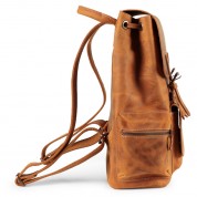 Megagear Valley Handcrafted Top Grain Leather Backpack (camel)