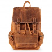 Megagear Valley Handcrafted Top Grain Leather Backpack (camel)