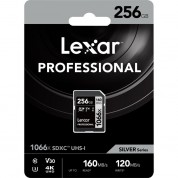 Lexar 256gb Professional 1066x Uhs-i Sdxc Memory Card (silver Series)