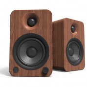 Kanto Living Yu4 2-way Powered Bookshelf Speakers (walnut, Pair)