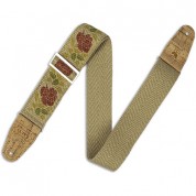 Levy's Hemp Guitar Strap (pink And Red Rose)