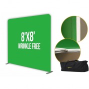 Glide Gear Video Photography Tension Anti-wrinkle 8 X 8' Backdrop Stand With Green/white Backdrop