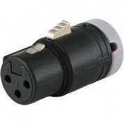 Cable Techniques Low-profile Right-angle Xlr 3-pin Female Connector (standard Outlet, A-shell, Gray Cap)