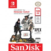 Sandisk 128gb Apex Legends Uhs-i Microsdxc Memory Card For The Nintendo Switch