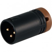 Cable Techniques Low-profile Right-angle Xlr 3-pin Male Connector (standard Outlet, A-shell, Brown Cap)