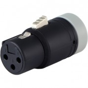 Cable Techniques Low-profile Right-angle Xlr 3-pin Female Connector (large Outlet, B-shell, Gray Cap)