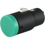 Cable Techniques Low-profile Right-angle Xlr 3-pin Female Connector (standard Outlet, B-shell, Green Cap)