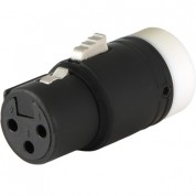 Cable Techniques Low-profile Right-angle Xlr 3-pin Female Connector (large Outlet, B-shell, White Cap)