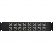 My Custom Shop 16-port Usb-a Front To Usb-b Rear Feed-through Patch Panel With Switchcraft E Series (2ru)