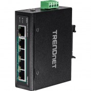 Trendnet Ti-pg50 5-port Gigabit Poe+ Complaint Unmanaged Din Rail Industrial Switch