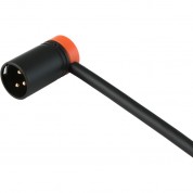 Cable Techniques Low-profile Right-angle Xlr 3-pin Male Connector (large Outlet, B-shell, Orange Cap)