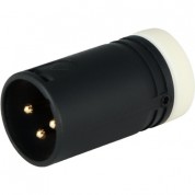 Cable Techniques Low-profile Right-angle Xlr 3-pin Male Connector (standard Outlet, B-shell, White Cap)