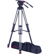 Ozen Agile 18m E-z Load Max Fluid Head & 100cf1hd Carbon Fiber Tripod (100mm)