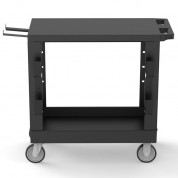 Luxor Heavy-duty Industrial Cart With One Flat Shelf And One Tub Shelf (32 X 18