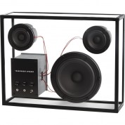 Transparent Bluetooth Speaker (black With Red Wiring)