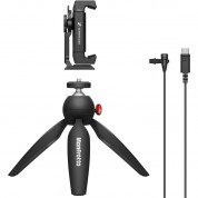 Sennheiser Xs Lav Usb-c Mobile Kit With Mic, Manfrotto Pixi Stand, Clamp With Cold-shoe, Pouch & More