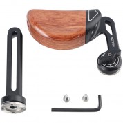 Niceyrig Wooden Handle With Arri Rosette Mount And Nato Rail Adapter (left Side)