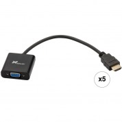 Xcellon Hdmi To Vga + Audio Adapter Cable (5-pack)