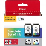 Canon Pg-275/cl-276 Value Pack B&w/color Ink Cartridges For Pixma Ts3520 And Tr4720 Printers