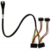 Highpoint Sff-8654 To U.2 Sff-8639 Nvme Adapter Cable With A Sata Power Connectors