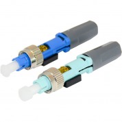 Techlogix Networx Ecoconnector Single-mode Fc Fiber Optic Click-on Connector (upc, Blue)