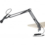 K&m 23850 Broadcast Microphone Desk Arm With Clamp