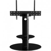 Avf Group Lugano Oval Pedestal Tv Stand (black With Black Glass)