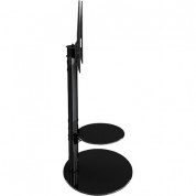 Avf Group Lugano Oval Pedestal Tv Stand (black With Black Glass)