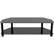 Avf Group Classic Corner Glass Tv Stand (black With Black Glass)