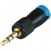 Cable Techniques Ct-lps-t35-b Low-profile Right-angle 3.5mm Trs Screw-locking Connector (blue)