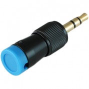 Cable Techniques Ct-lps-t35-b Low-profile Right-angle 3.5mm Trs Screw-locking Connector (blue)