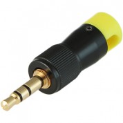 Cable Techniques Ct-lps-t35l-y Low-profile Right-angle 3.5mm Trs Screw-locking Connector (yellow)