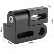 Camvate Accessory Attachment Mount With 180° Tilt Adjustment & 1/4