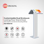 Cta Digital Dual-enclosure Locking Floor Stand Kiosk With Graphic Slot For 9 To 11