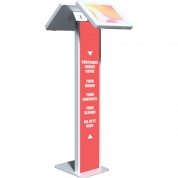 Cta Digital Dual-enclosure Locking Floor Stand Kiosk With Graphic Slot For 9 To 11