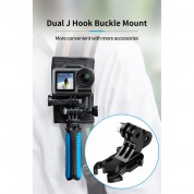 Telesin Dual Gopro-style 3-prong Buckle Mount (black)