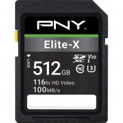 Pny 512gb Elite-x Uhs-i Sdxc Memory Card