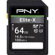 Pny 64gb Elite-x Uhs-i Sdxc Memory Card