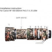 Easycover Cover For Canon Rf 100-500mm F/4.5-7.1l Is Usm Lens (brown Camo)