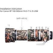 Easycover Cover For Canon Rf 100-500mm F/4.5-7.1l Is Usm Lens (green Camo)