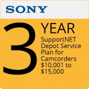 Sony 3-year Supportnet Depot Service Plan For Professional Camcorders And Cameras ($10,001 To $15,000)