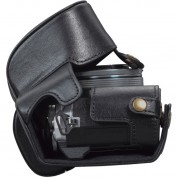 Megagear Black Ever Ready Genuine Leather Camera Case